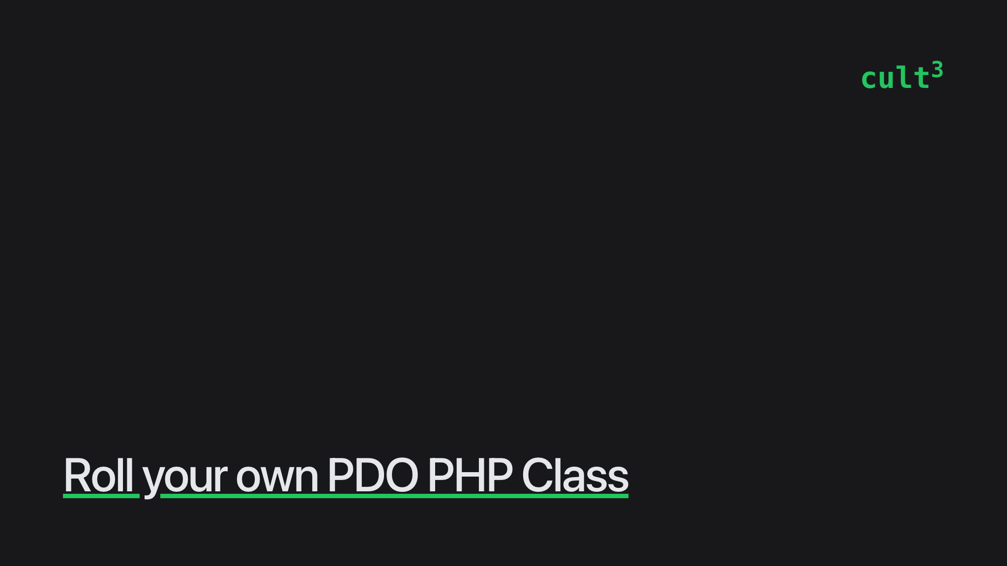 Php Pdo Db Class