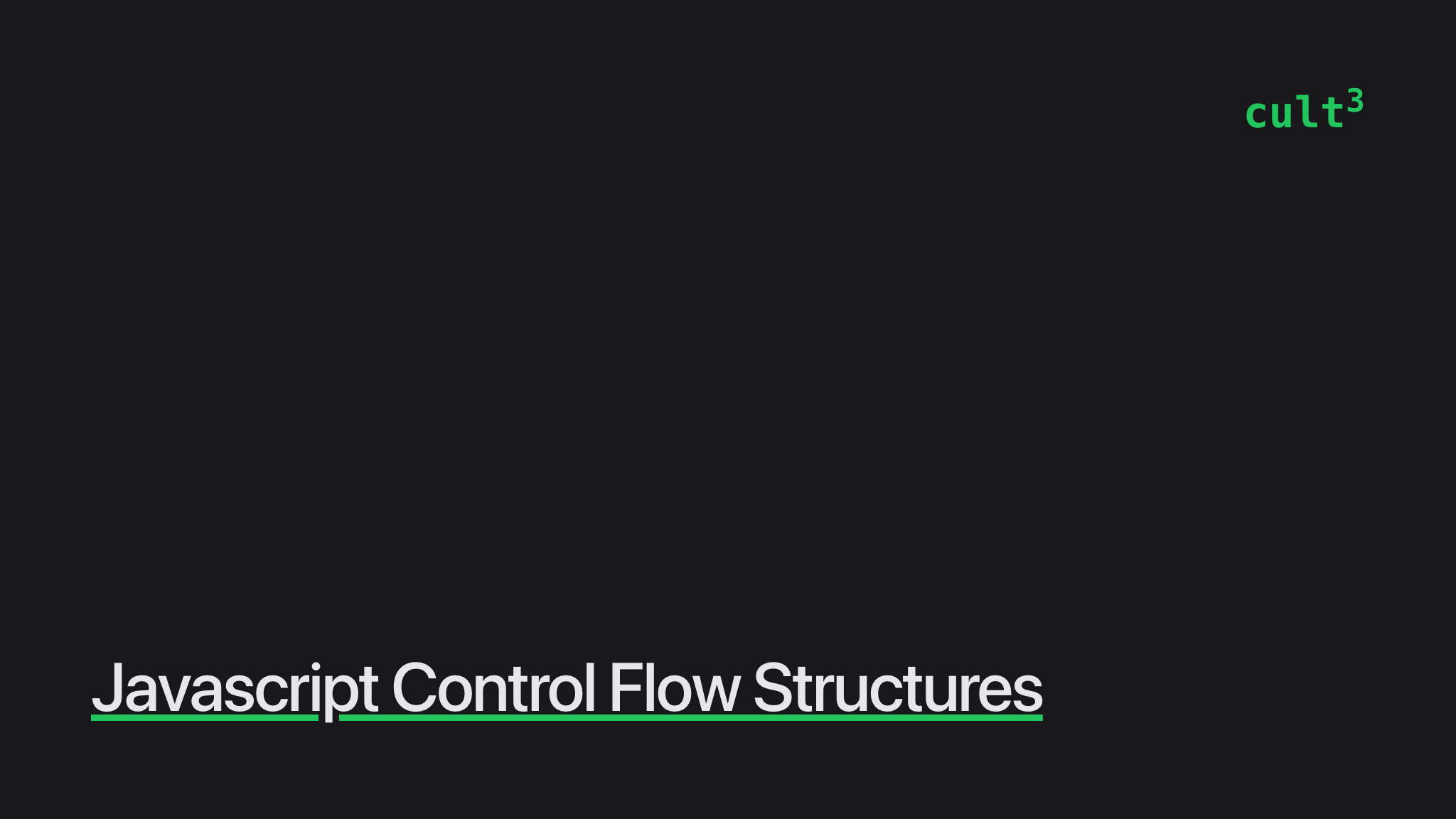 Javascript Control Flow Structures Culttt Javascript Control Flow Structures Culttt