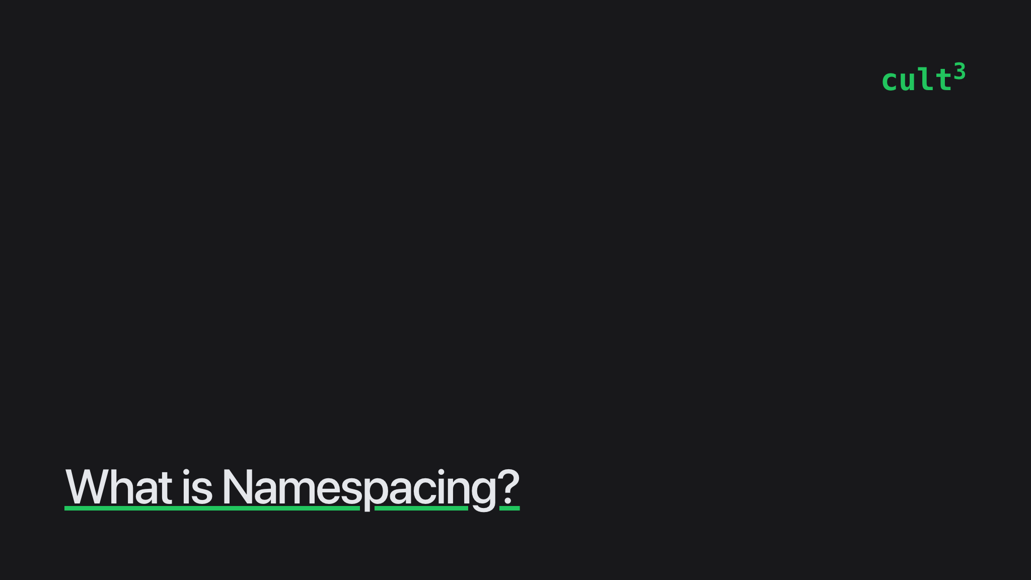 What Is Namespacing