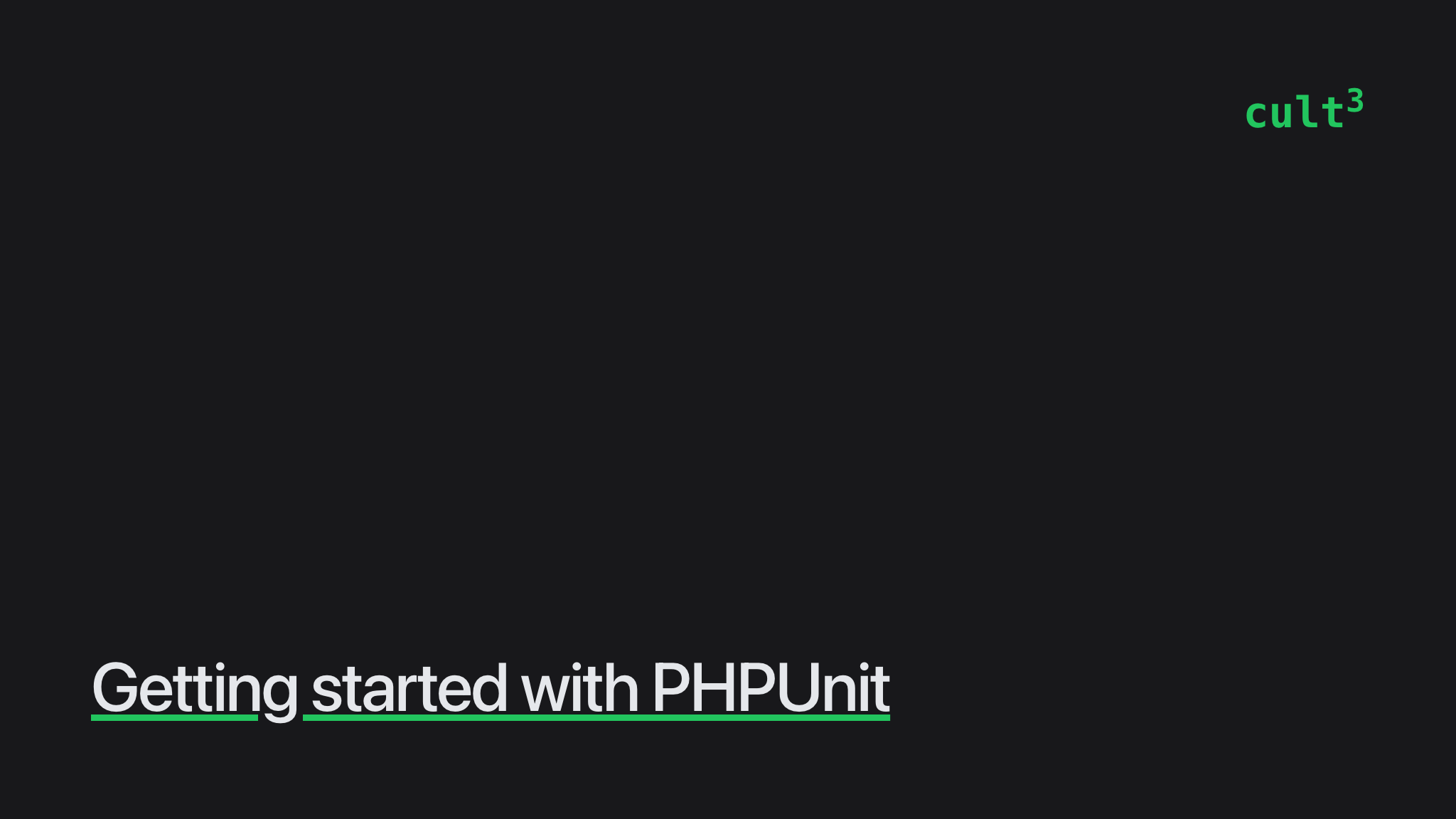 Getting Started With PHPUnit | Culttt