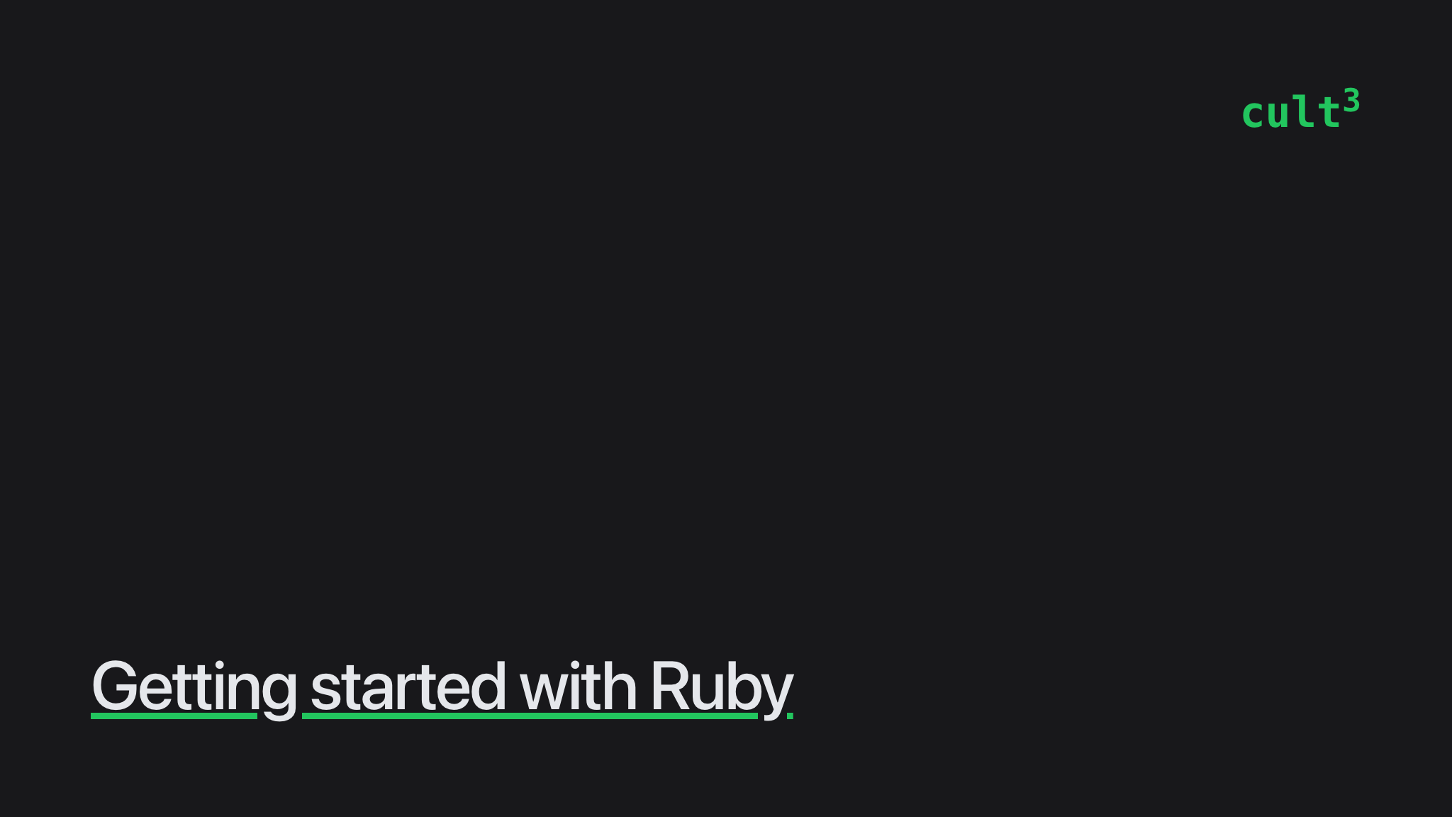 getting-started-with-ruby-culttt